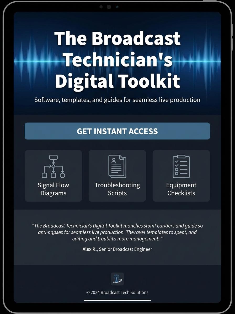 Landing page for digital product broadcast technician