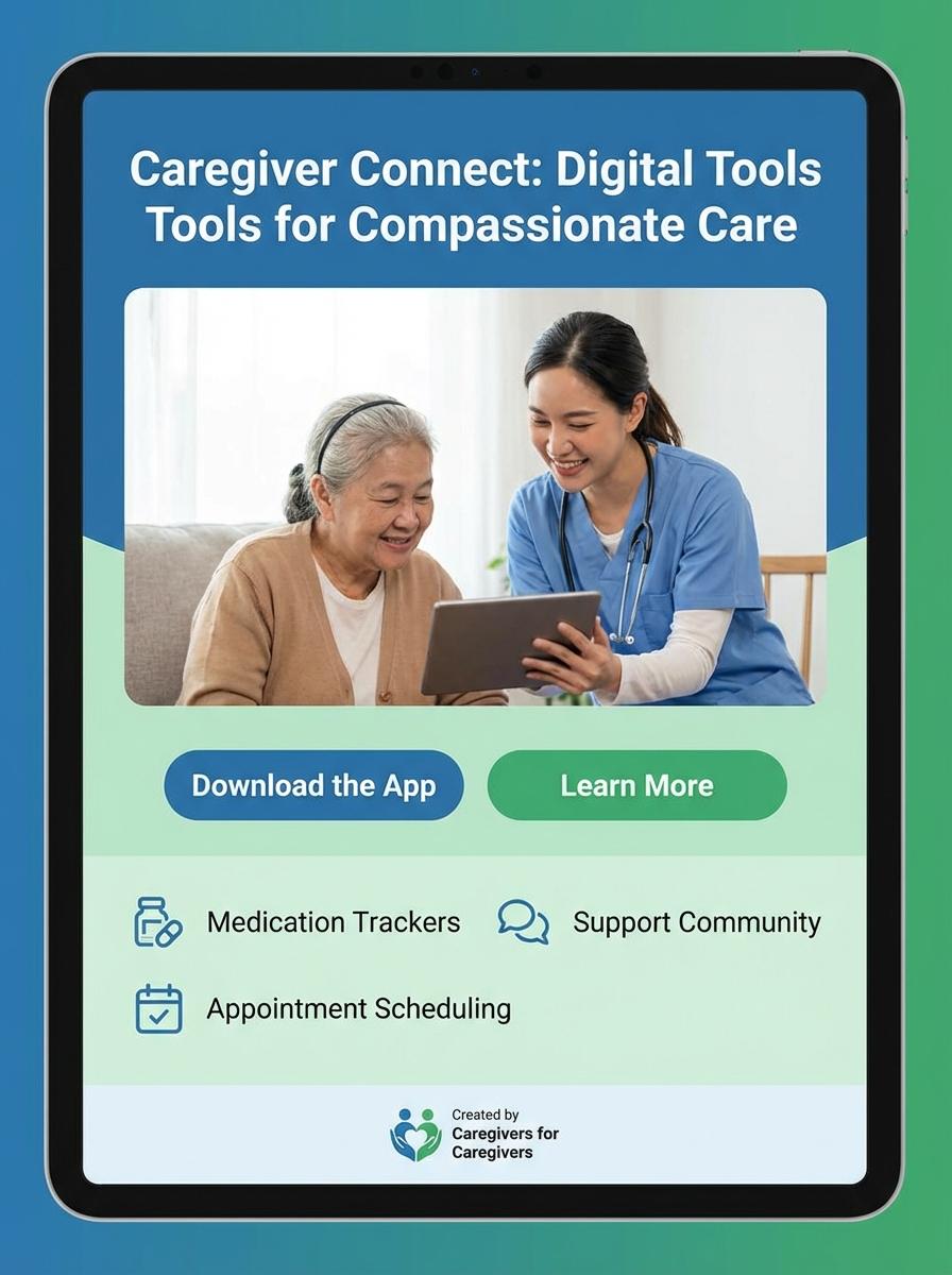 Landing page for digital product Caregiver