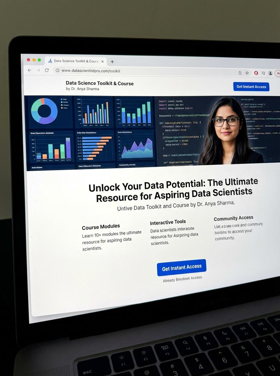 Landing page for digital product Data scientist