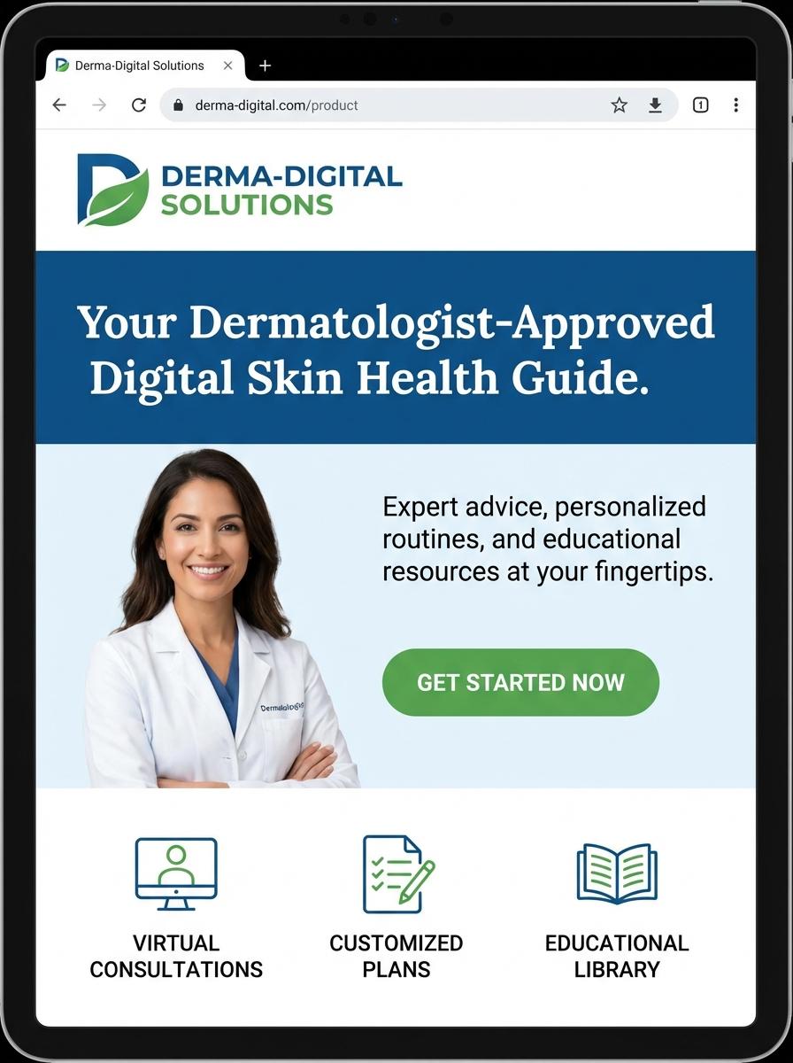 Landing page for digital product Dermatologist