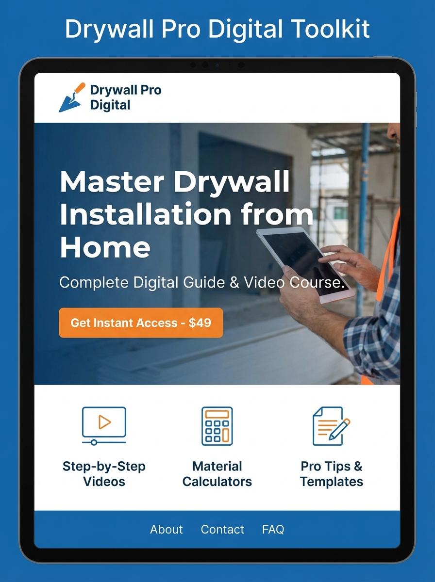 Landing page for digital product Drywall installer