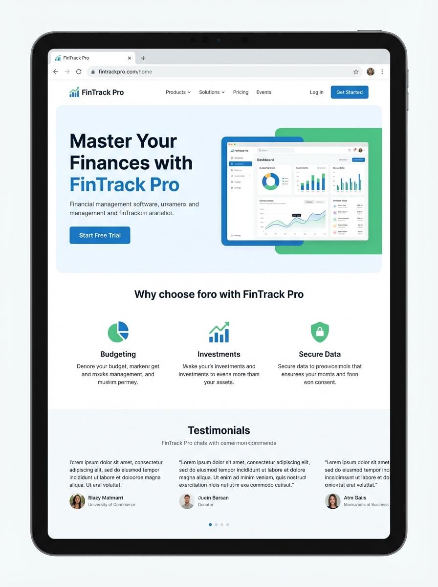 Landing page for digital product in Making Digital Products in Finance Industry