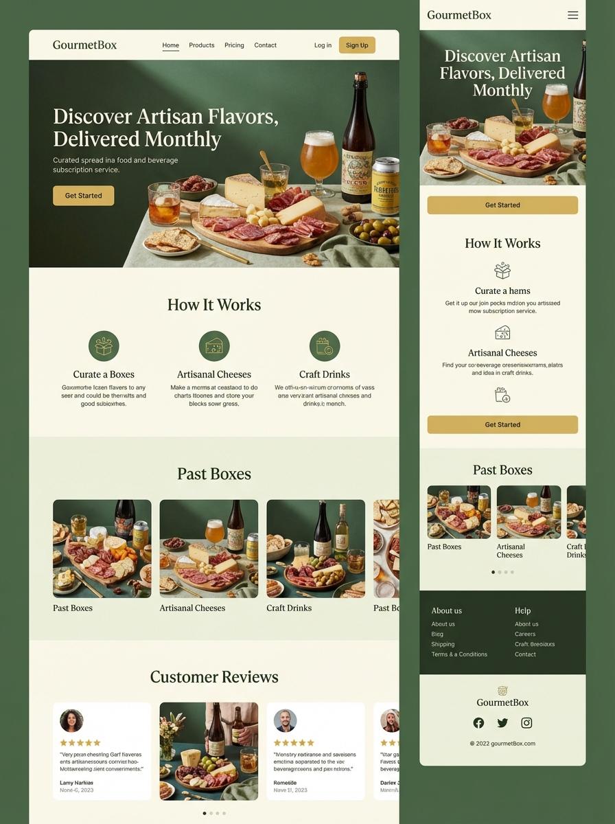 Landing page for digital product in Making Digital Products in Food and Beverage Industry