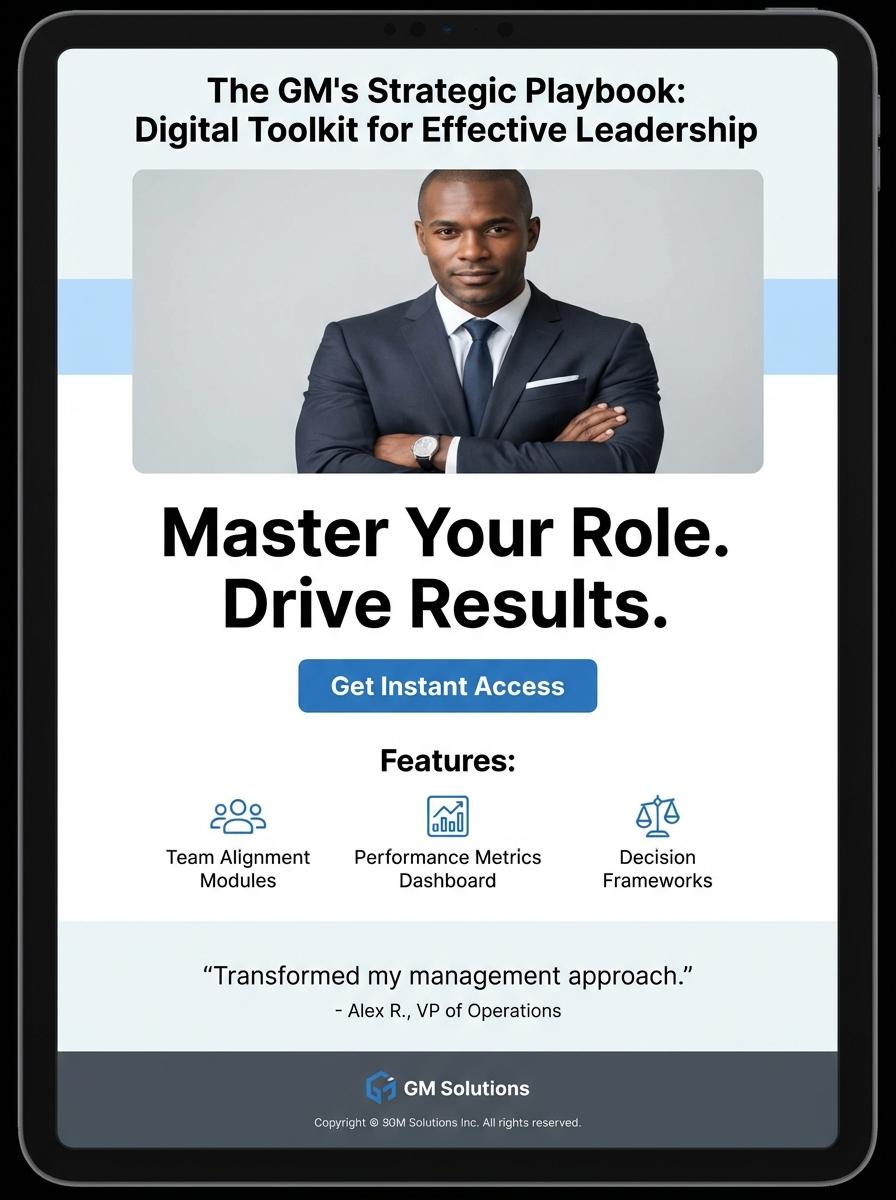 Landing page for digital product General manager
