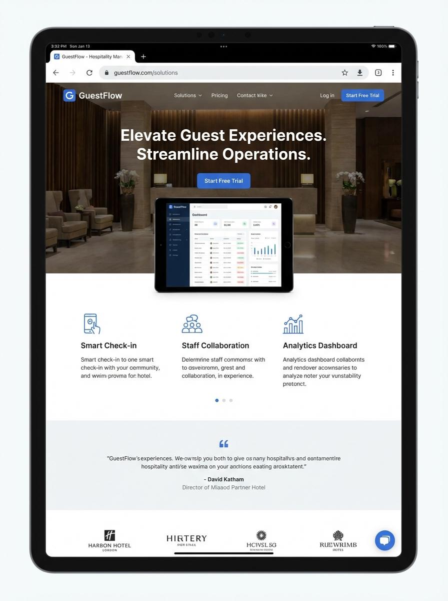 Landing page for digital product in Making Digital Products in Hospitality Industry