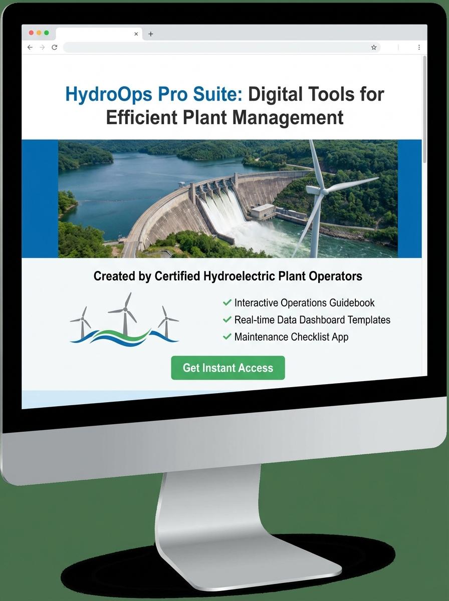 Landing page for digital product Hydroelectric plant operator