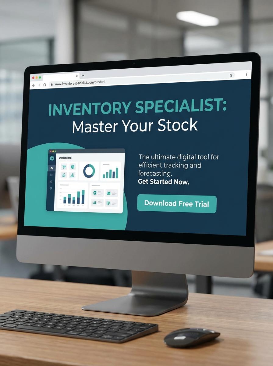 Landing page for digital product Inventory specialist
