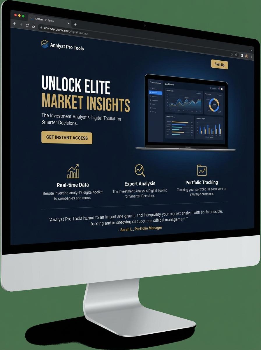 Landing page for digital product Investment analyst