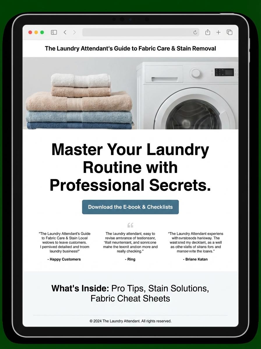 Landing page for digital product Laundry attendant