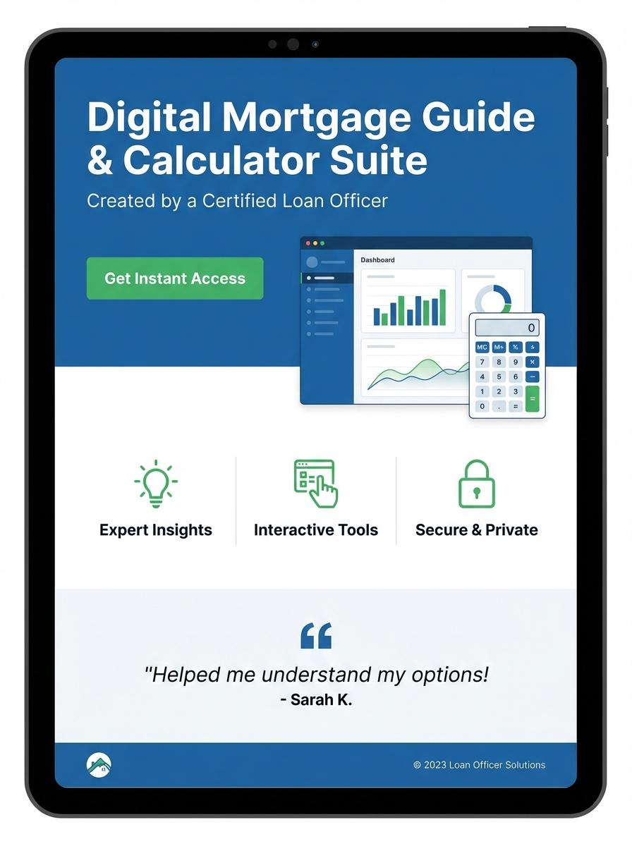 Landing page for digital product Loan officer