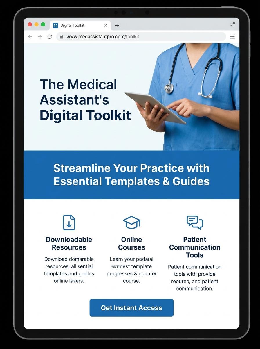 Landing page for digital product Medical assistant