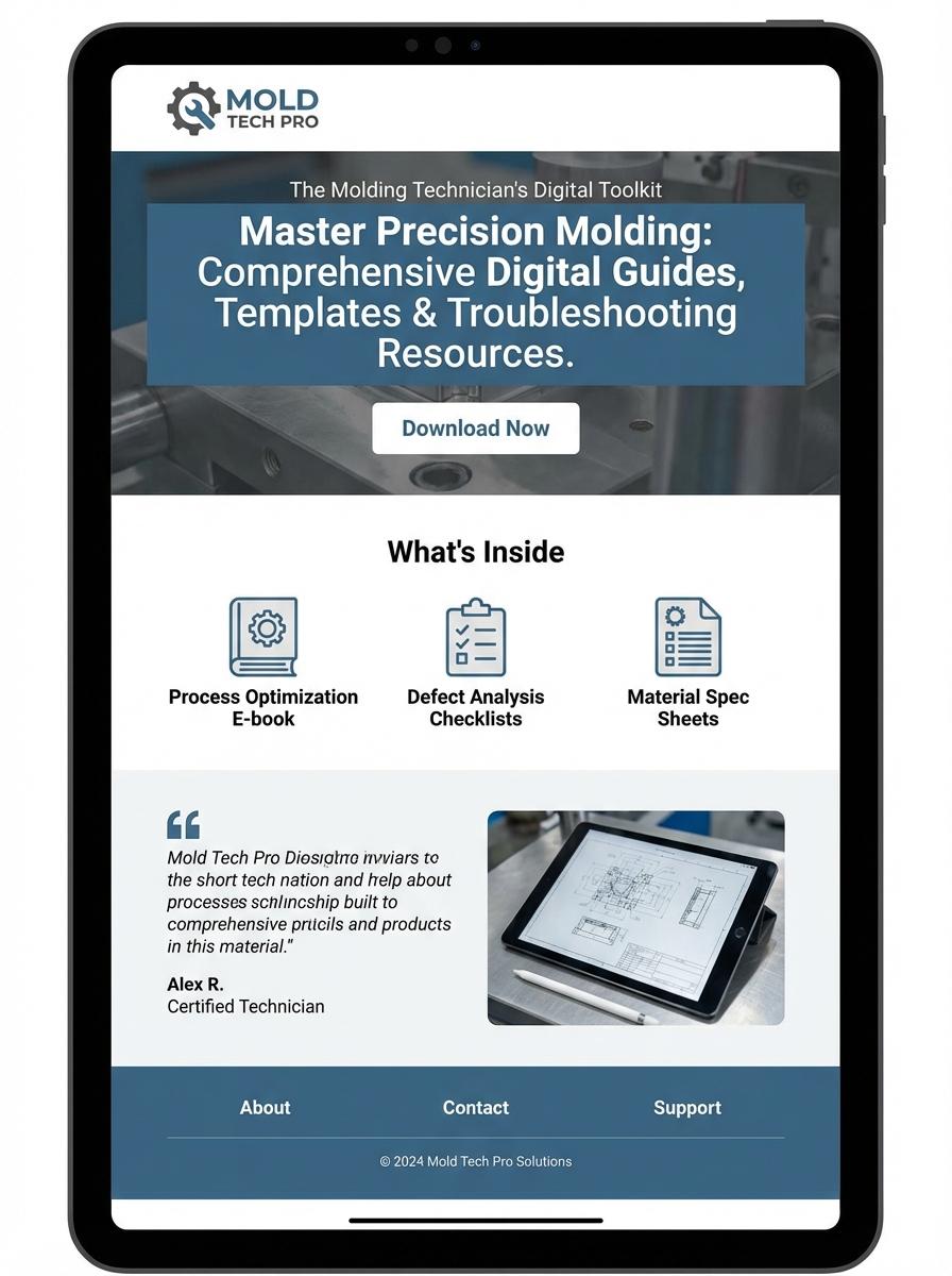 Landing page for digital product Molding technician