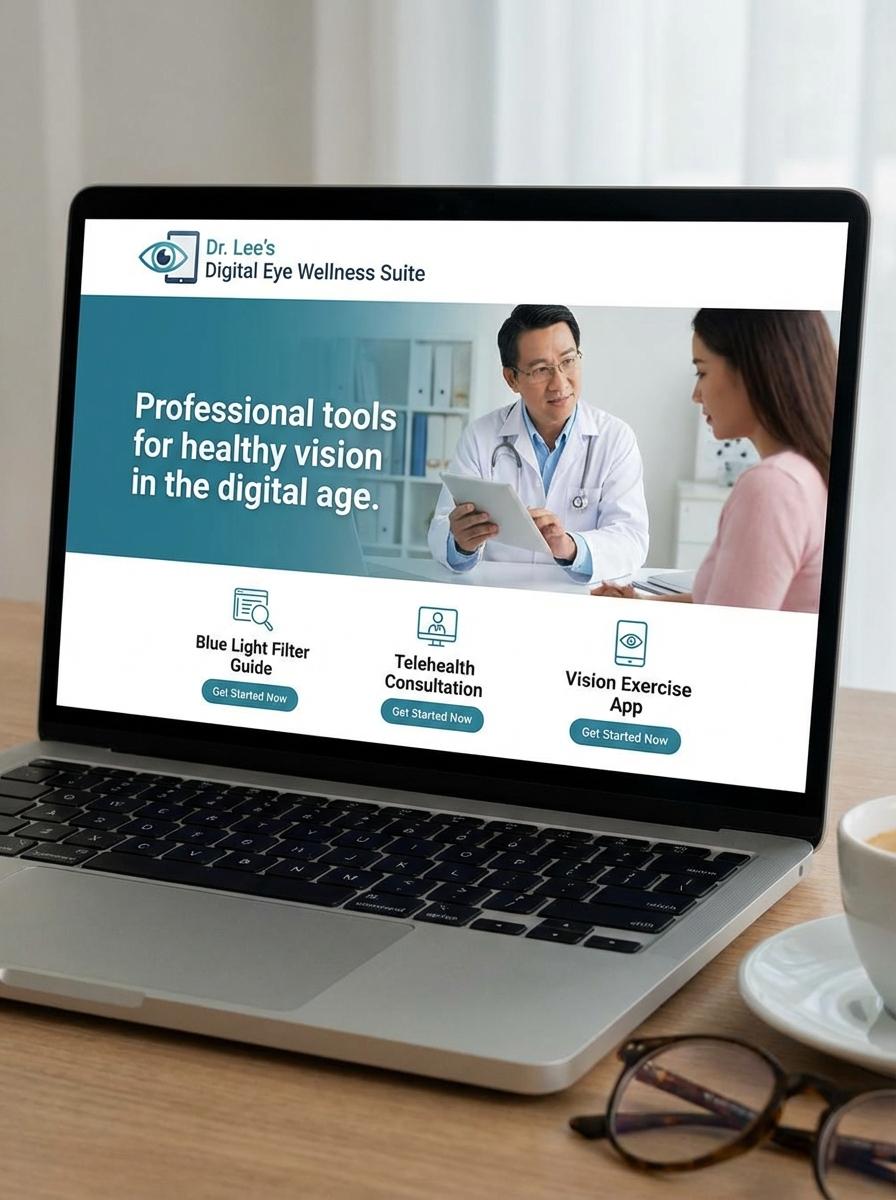 Landing page for digital product Optometrist