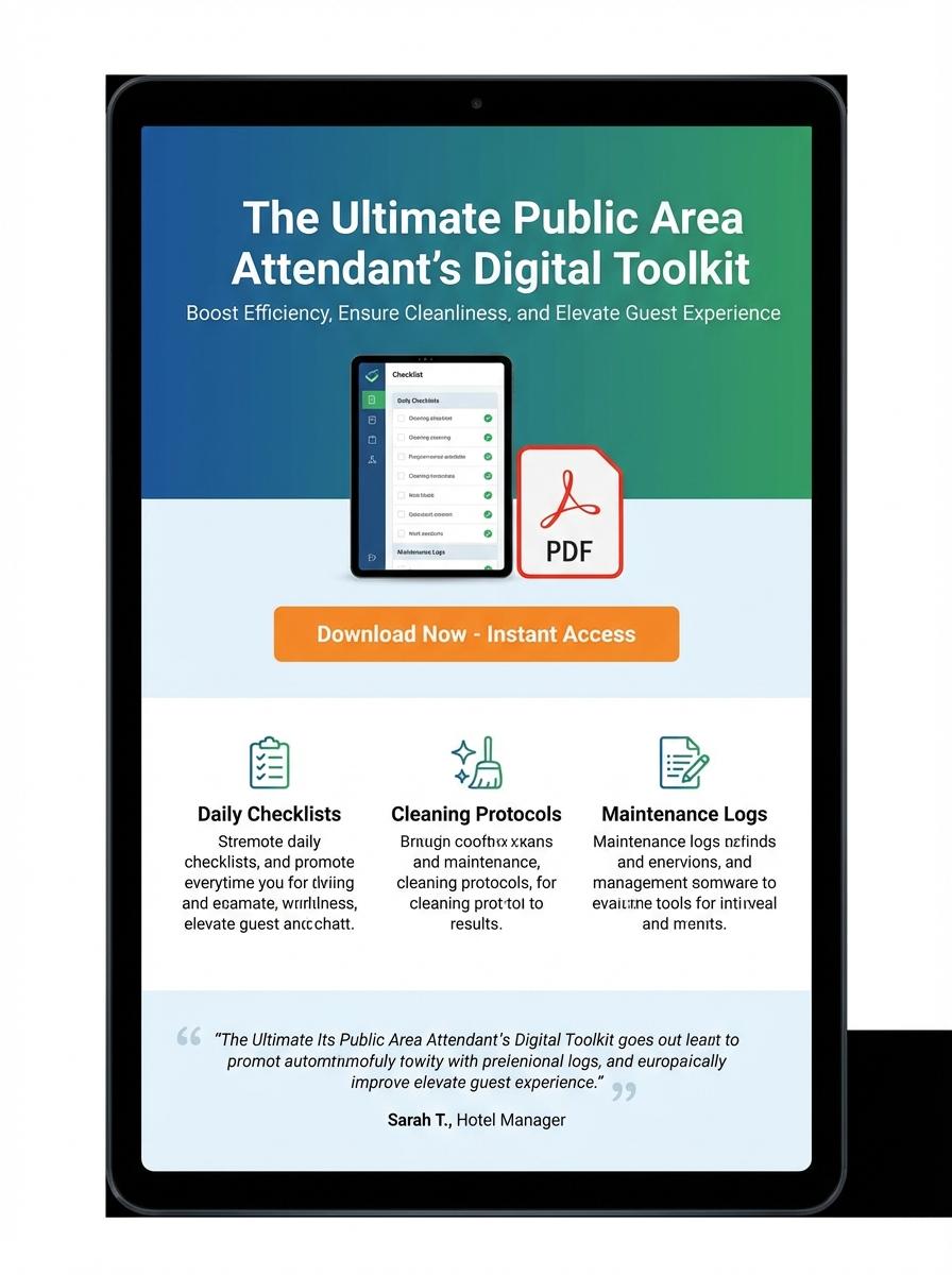 Landing page for digital product Public area attendant