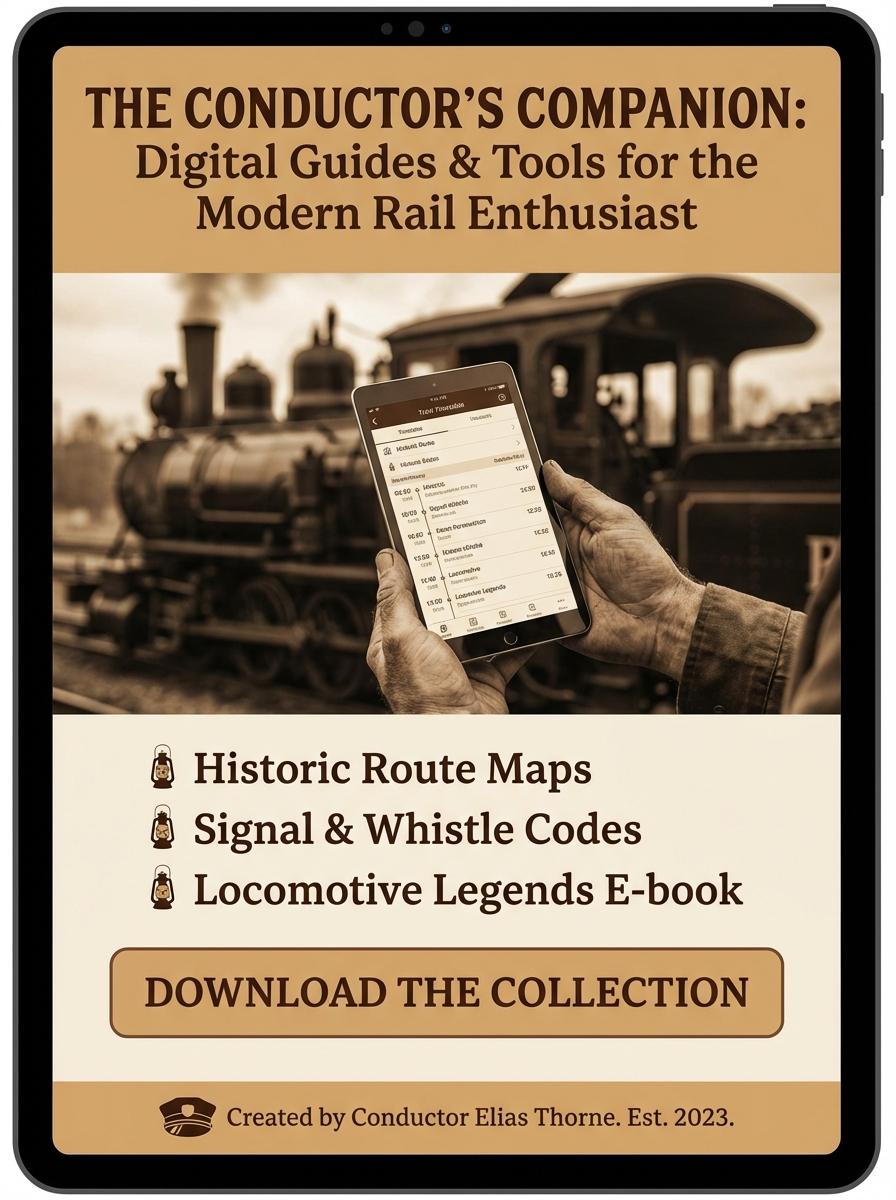 Landing page for digital product Railroad conductor