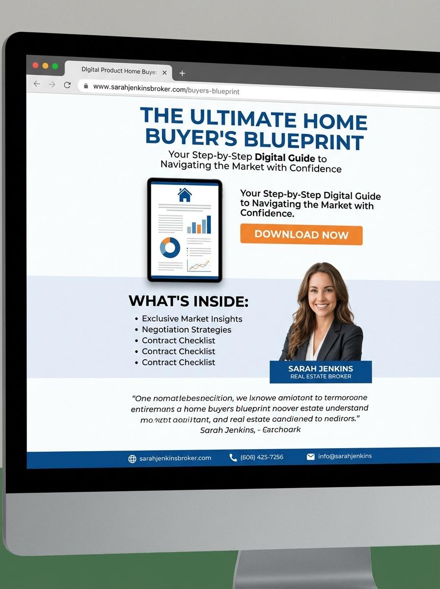 Landing page for digital product Real Estate Broker