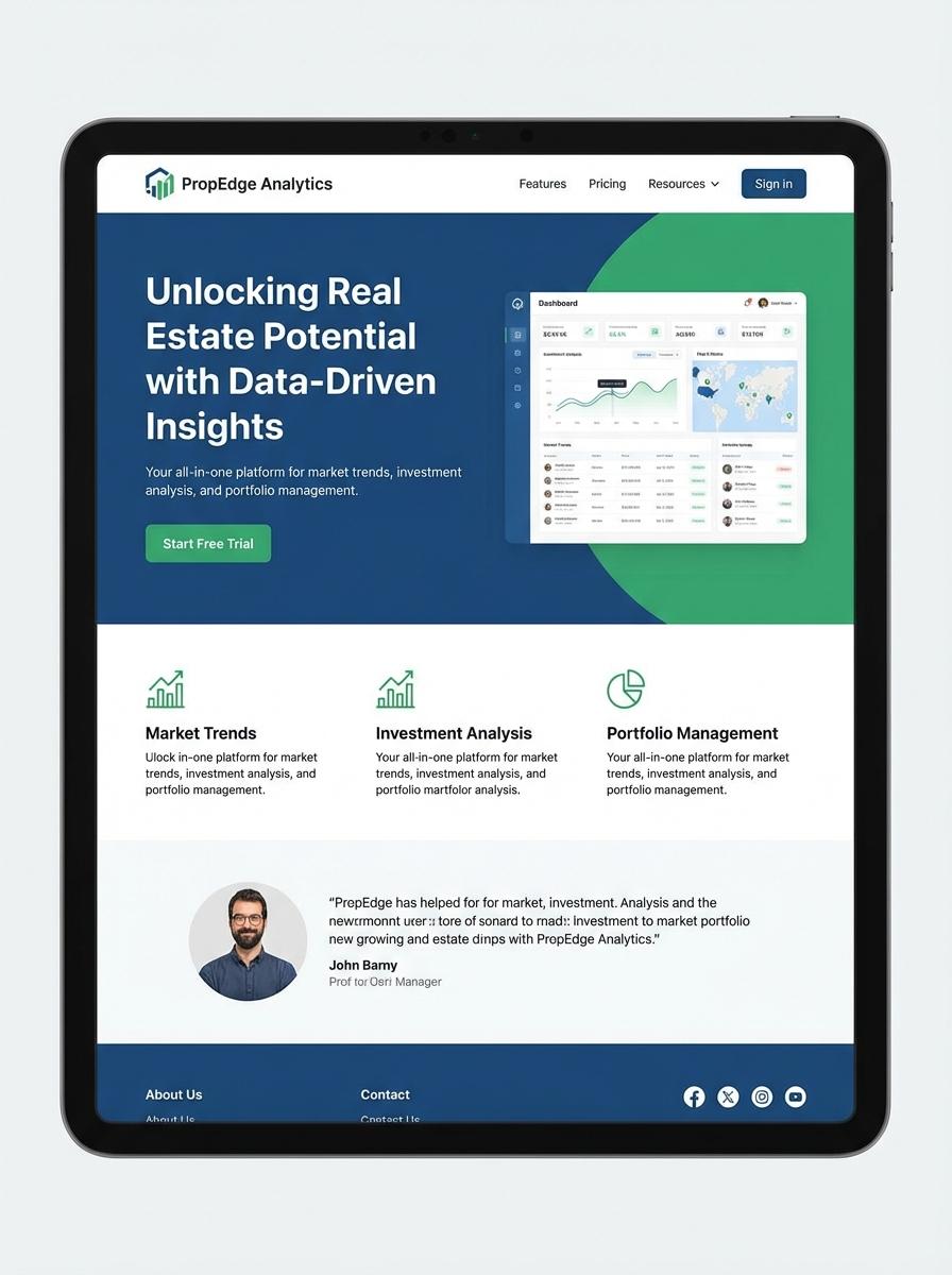 Landing page for digital product in Making Digital Products in Real Estate Industry