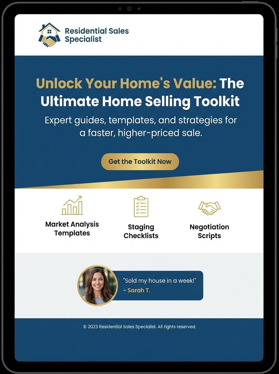 Landing page for digital product Residential Sales Specialist