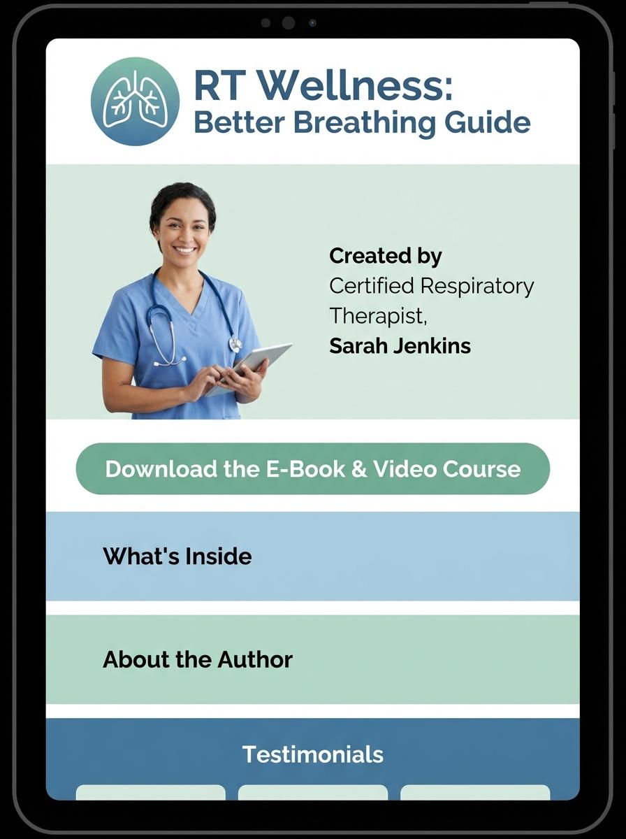 Landing page for digital product Respiratory therapist