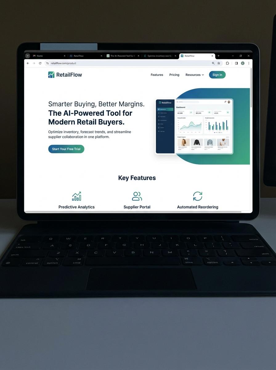 Landing page for digital product Retail buyer