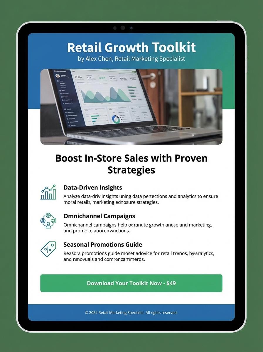 Landing page for digital product Retail Marketing Specialist