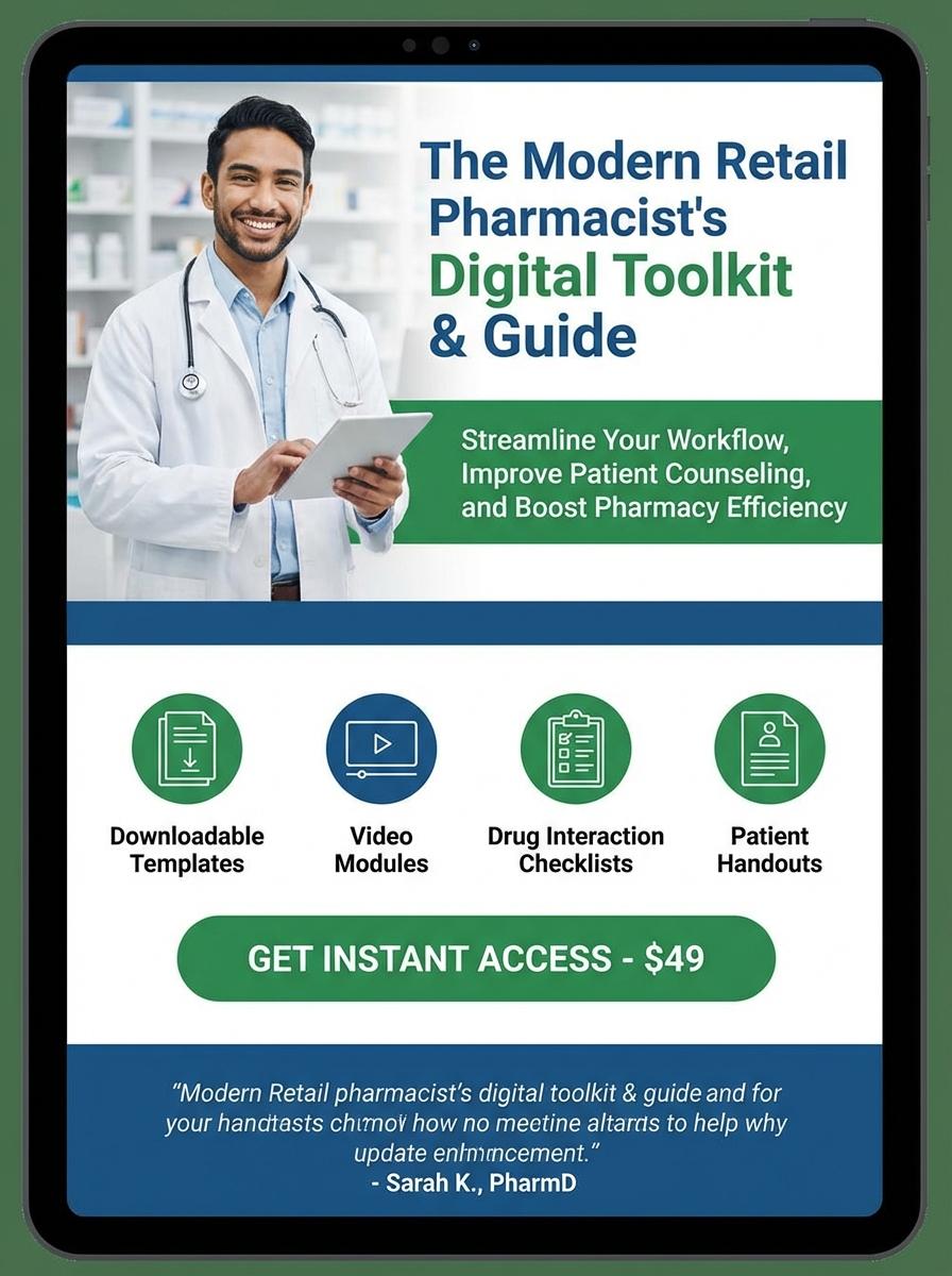 Landing page for digital product Retail pharmacist