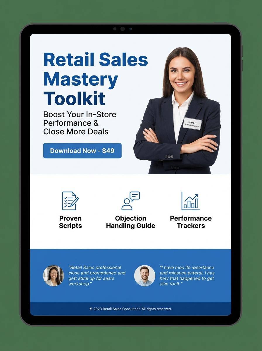Landing page for digital product Retail Sales Consultant