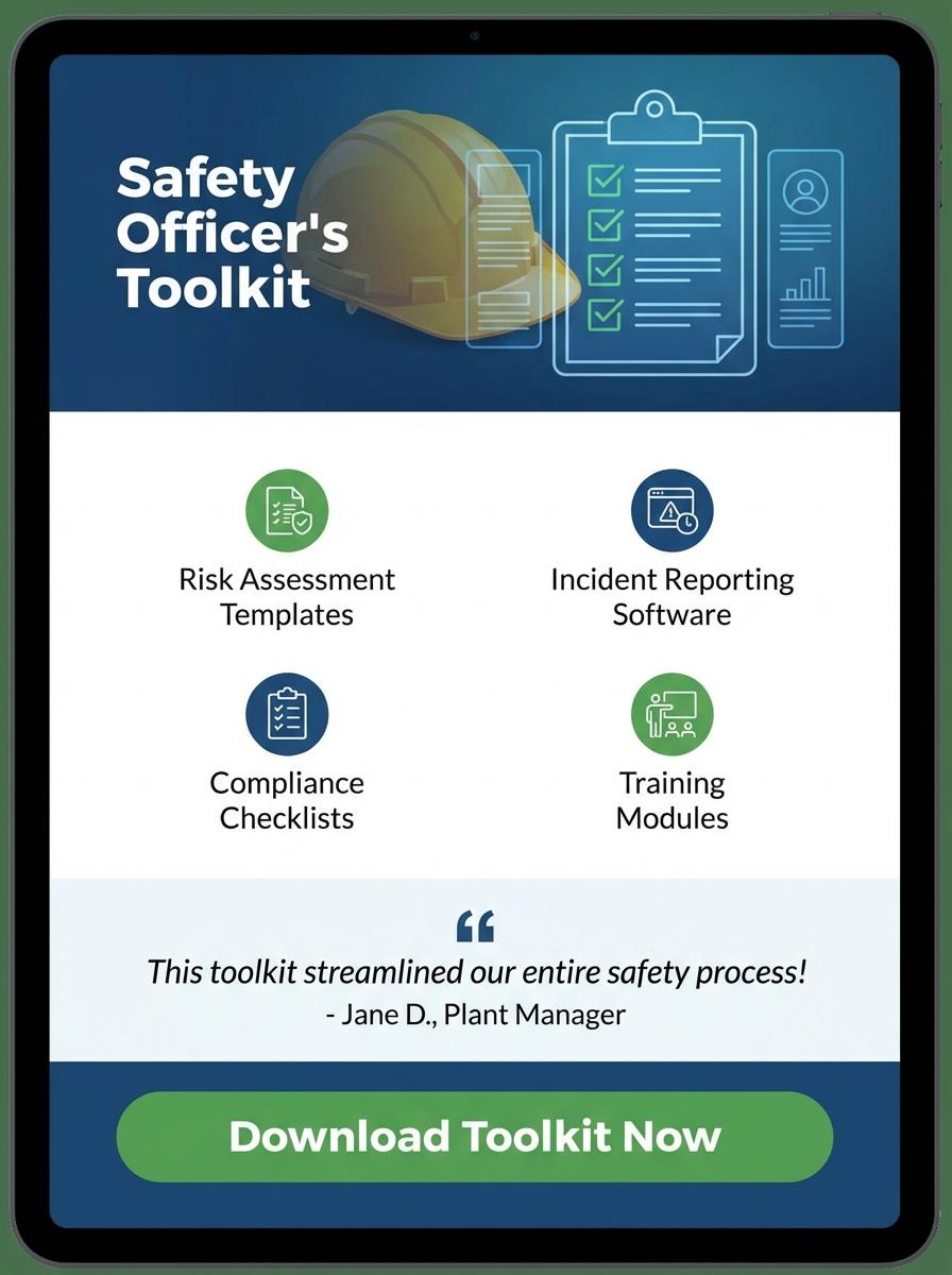 Landing page for digital product Safety officer