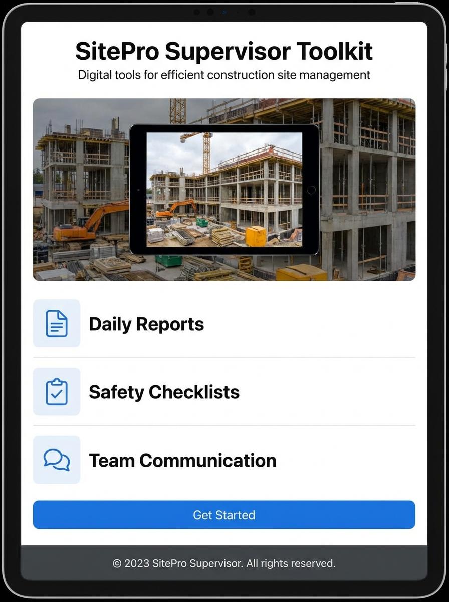 Landing page for digital product Site supervisor