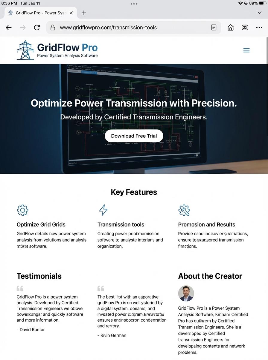 Landing page for digital product Transmission engineer